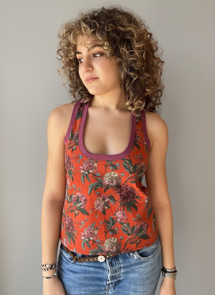 Bev Vintage back Racer Tank
