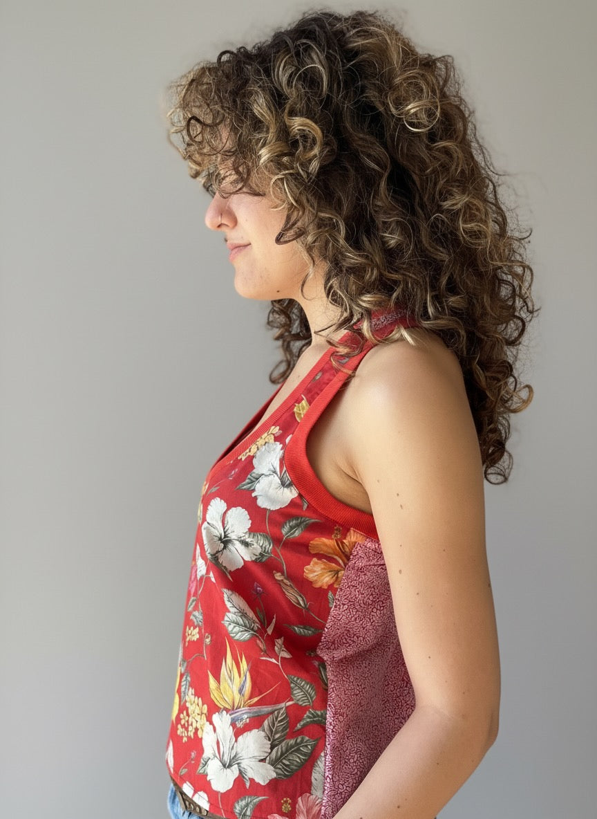 Bianca Vintage Floral Racer Tank