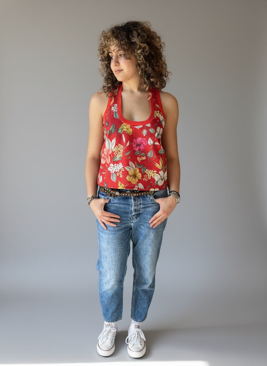 Bianca Stripe Racer Tank